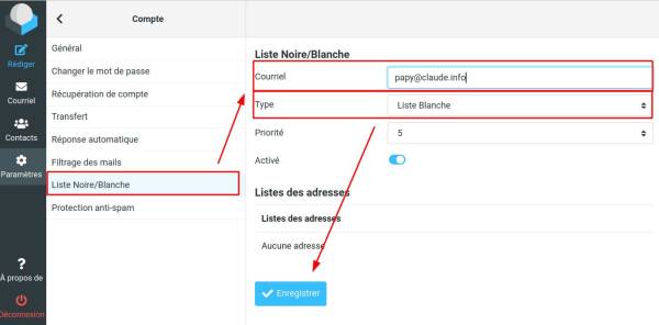 Liste noire et liste blanche Liste noire et liste blanche