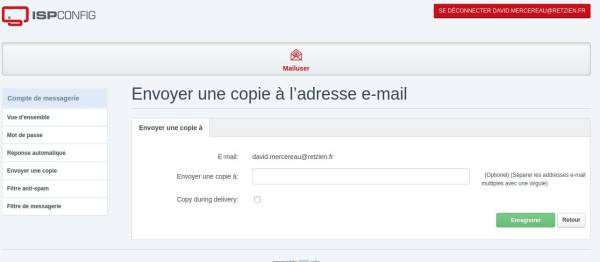 Transfert d’e-mails